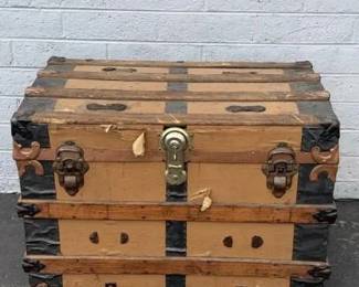 antique streamer trunk