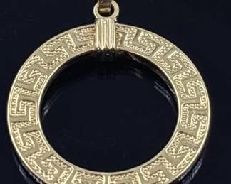 14k greek pendant