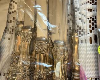 Individual Steak Knife Hollow Handle French Rose (Silverplate) International Silver - 8 total