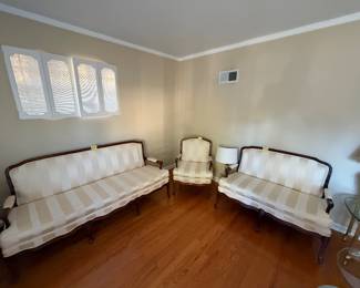 Vintage couch, love seat and chair