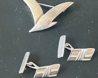 j Italian Sterling Silver Cufflinks