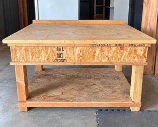 f HeavyDuty Handmade Wood Workbench
