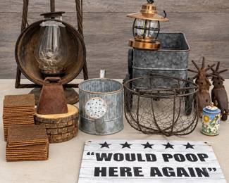 ld Indoor Decor Set with Cork and Metal Coasters