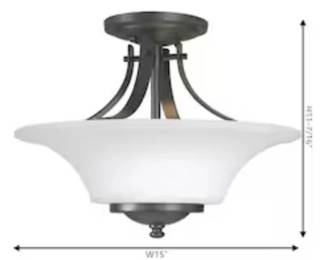 ld Barrington Two Light Semi Flush Mount Ceiling Light