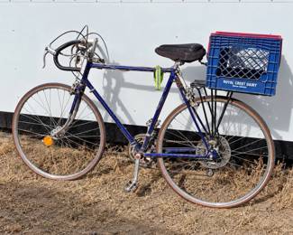g Road Bicycle with Custom Rear Crate Carrier