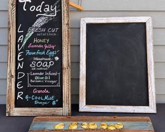 ld Rustic Dual Chalkboard Set