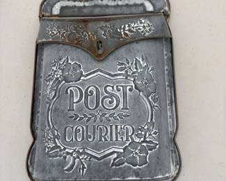ld Post Courier Mailbox with Decorative Embossed Design