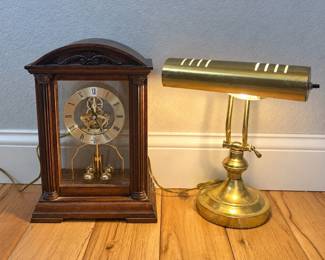 hd Working Seth Thomas Clock BrassTone Lamp