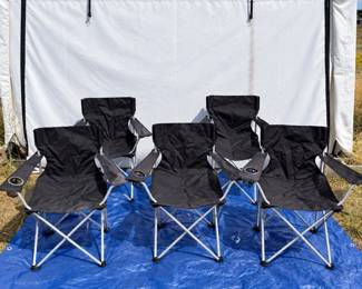 g Ozark Trail 5Piece Black Folding Chair Set