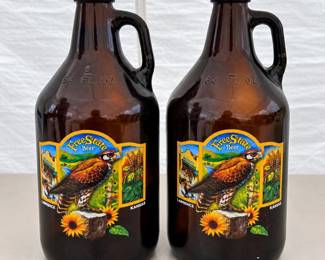 k Free State Beer 64 oz Brown Glass Bottles