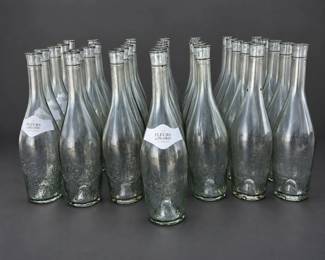 d Set of 36 Clear Glass Bottles