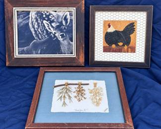 ar Three Framed Wall Art Pieces