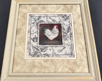 ar Kathryn White Signed Framed Chicken Artwork