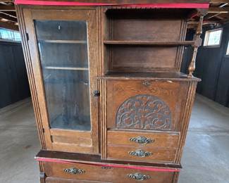 f Antique Oak Murphy Bed Cabinet