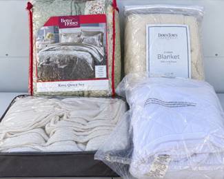 b Assortment of Premium Blankets and Quilt Sets