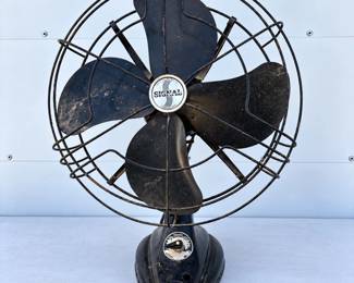 g Vintage Signal Black Desk Fan