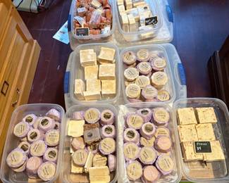 b Large Assortment of Handmade Soaps
