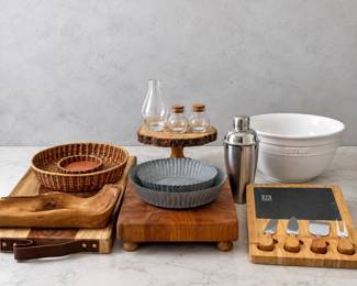 k Kitchen Set Featuring Unique Wooden and Metal Pieces