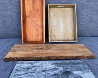 k Set of Various Wooden Trays
