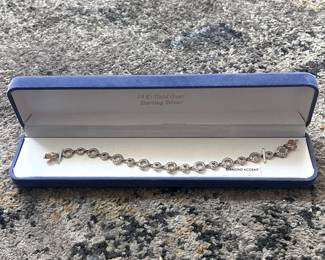 j 18K Gold Over Sterling Silver Diamond Accent