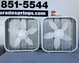 g Pair of Lasko Box Fans