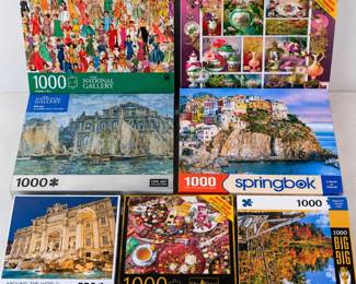 t Lot of 7 Jigsaw Puzzles