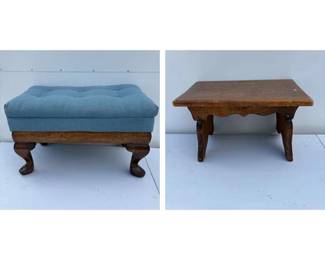 f Pair of Vintage Wooden Stools