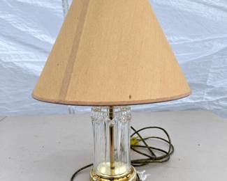 ld Glass and Brass Table Lamp