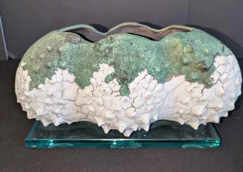 NE192VTony Evans Designs Raku Sea Urchin Vessel