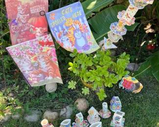 NE123Handcrafted Garden Ceramic Pieces