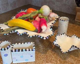 NE125Hadmade Ceramic Bowl And Accessories