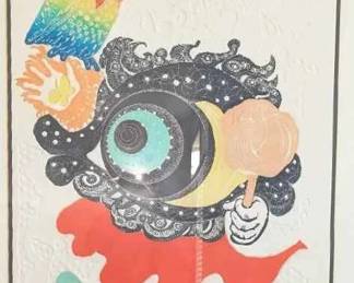 NE195VEmbossed Color Lithograph By Motoi Oi