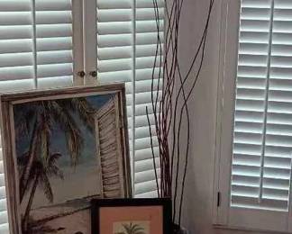 NE190Parrots And Ocean Home Decor