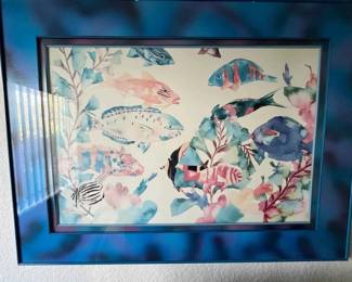 NE144Whimsical Tropical Marine Life Print