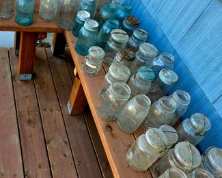 Vintage canning jars