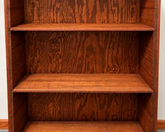 Clean Empty Wooden Bookshelf