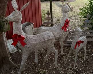 Christmas lighted deer
