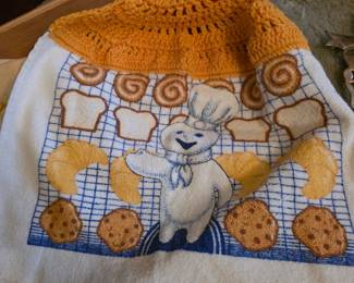 Pillsbury Dough Boy Crocheted Hand Towel 