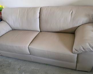 Laz-A-Boy Leather Sofa, Cream Color