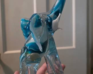 Hand Blown Glass Elephant