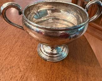 Sterling Silver Two-Handled Pedestal Bowl