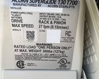 Acorn Superglide 130 T700 Stairlift