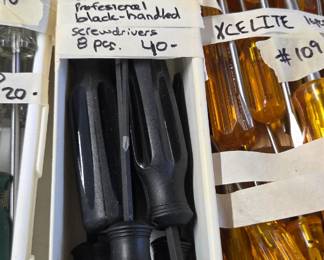 #111	Vintage Craftsman Professional Black-Handled Screwdrivers - 8 pc set	 $40.00 