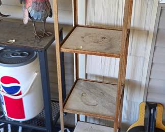 #151	Rusted 4 Shelf Plant Stand - 13 square x 52	 $25.00 