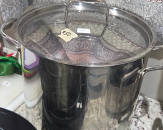 #50	Anolan Stock Pot w/Lid	 $20.00 