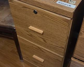 #77	Laminate 2 drawer Legal Filing Cabinet w/keys - 15.5 20x36	 $50.00 