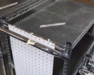 #133	Stainless Steel Rolling 3 shelf Cart on Wheels - 18x34x34	 $75.00 