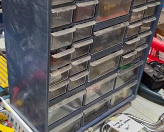 #115	Tool Storage Caddy w/38 Cubbies w/contents	 $35.00 