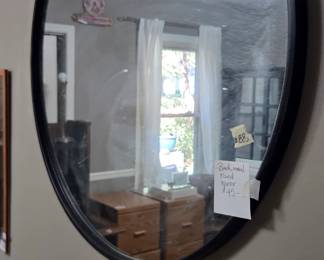 #88	Black Metal Round Mirror - 32" Round	 $45.00 