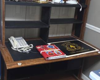 #84	Wood/Laminate Desk w/4 shelves and door - 50x28x55 - You Move 	 $75.00 